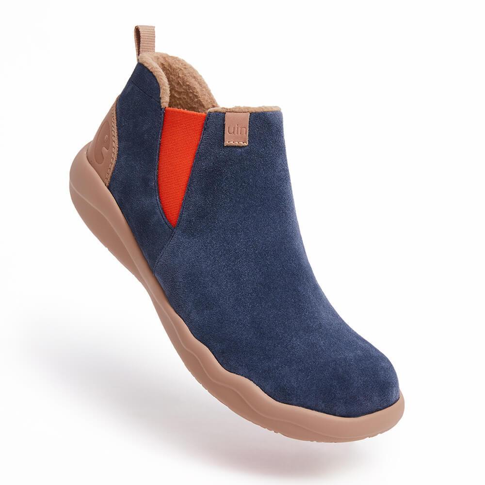 Deep Blue Cow Suede Boots Granada Men - Image 4