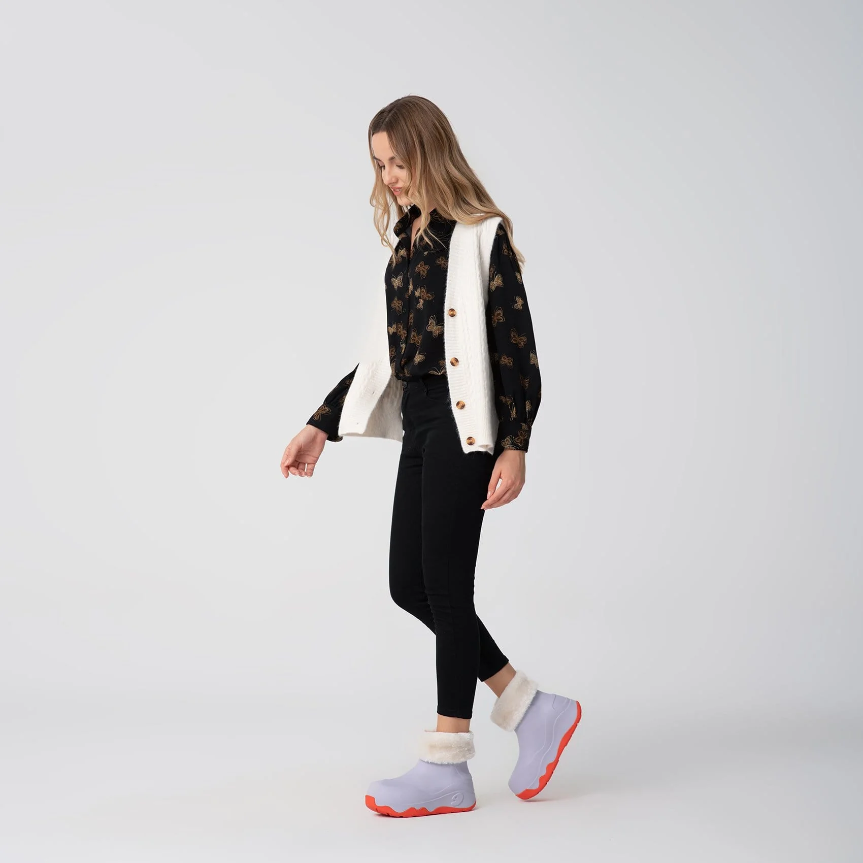 Lilac Boots with Napped Linings Navarra Women - Image 13