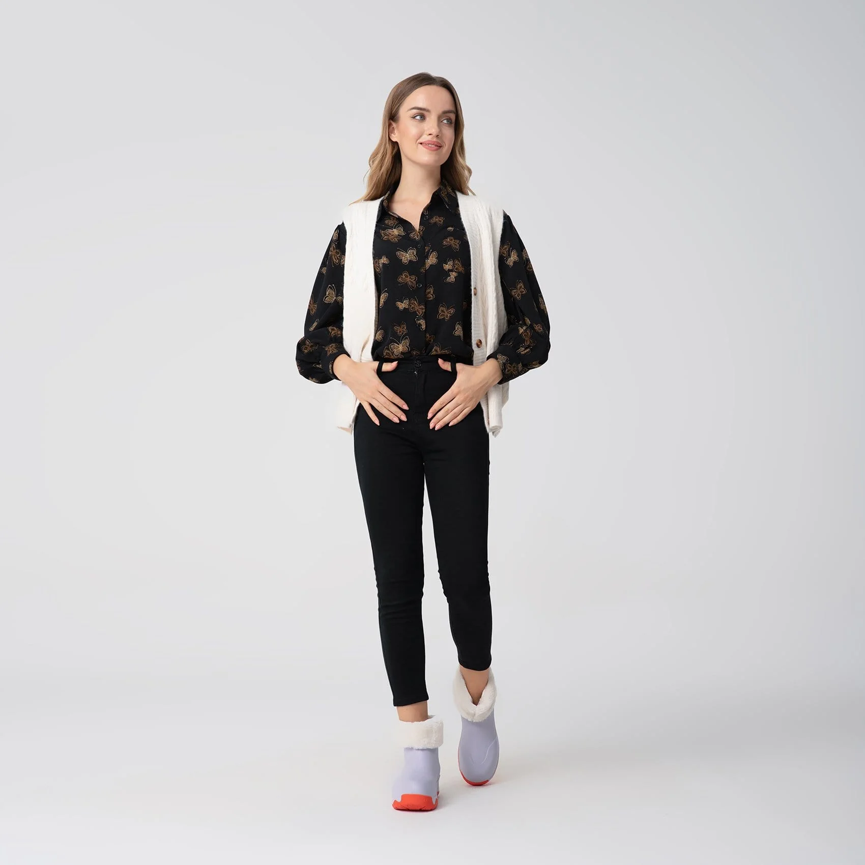 Lilac Boots with Napped Linings Navarra Women - Image 14